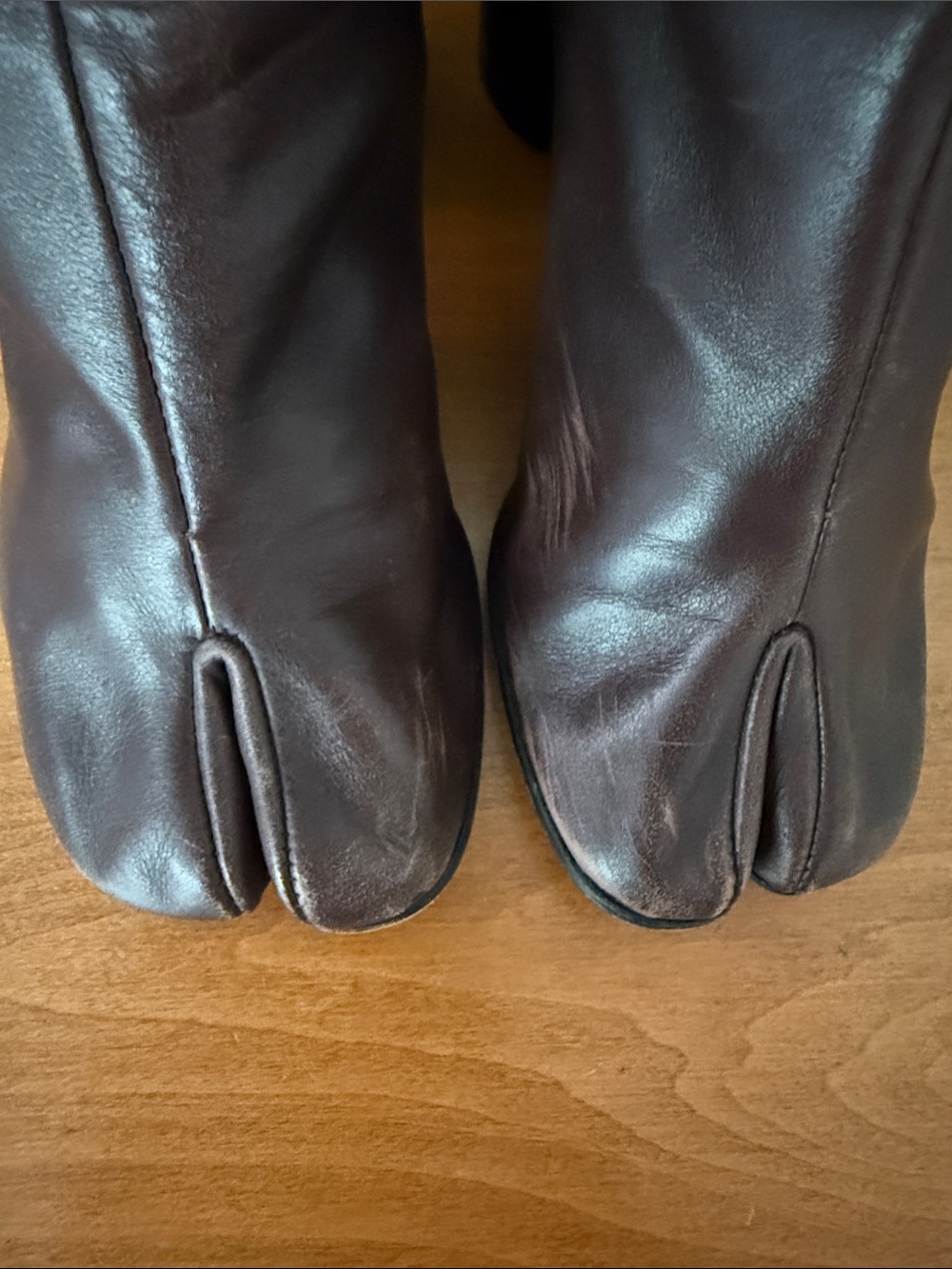 Martin margiela y2& Women’s Split-Toe Tabi Boots in Dark Brown size 37 Europe